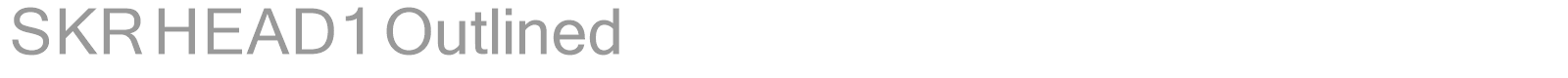 SKR HEAD1 Outlined font preview